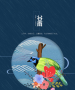 谷雨二十四节气海报设计