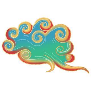 中国风中式国潮敦煌云纹祥云插画图案云朵云彩元素PSDAI设计素材