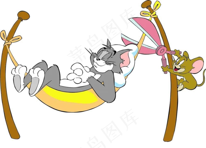 彩色动漫猫和老鼠图片