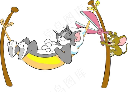 彩色动漫猫和老鼠图片