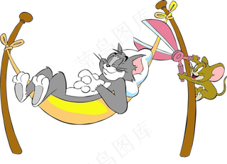 彩色动漫猫和老鼠图片