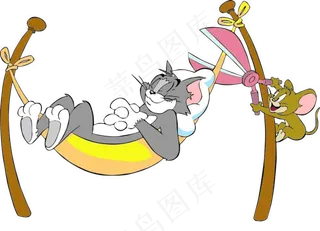 彩色动漫猫和老鼠图片