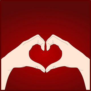 520比心手势卡通图片