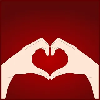 520比心手势卡通图片