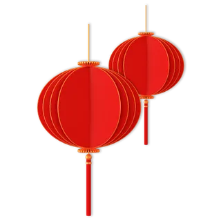 新年元素素材红色喜庆新春兔年