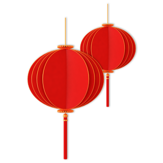 新年元素素材红色喜庆新春兔年