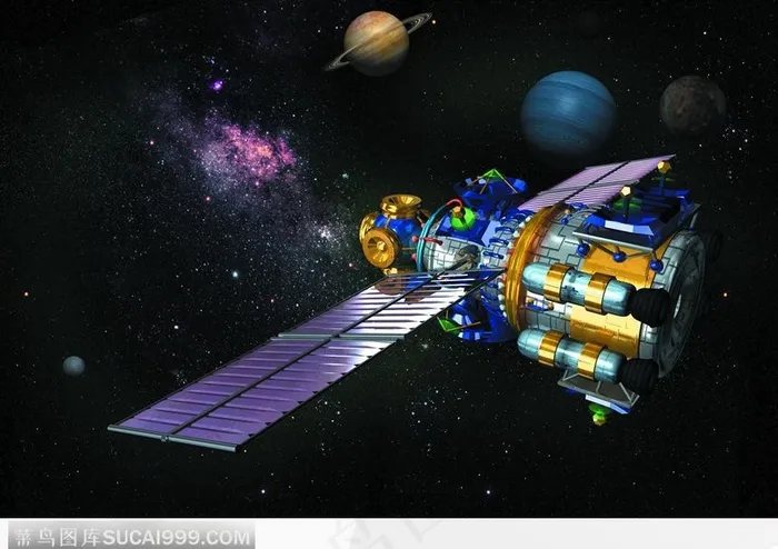 卫星插图 地球 星球 宇宙 太空