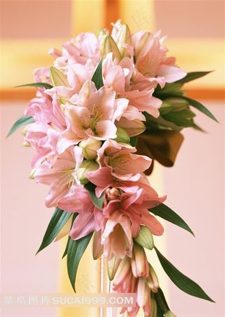 鲜花素材婚礼百合花插花