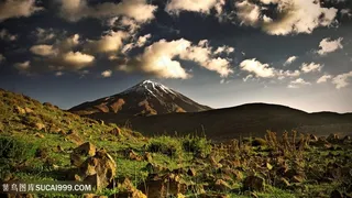 蓝天青山风景画壁纸