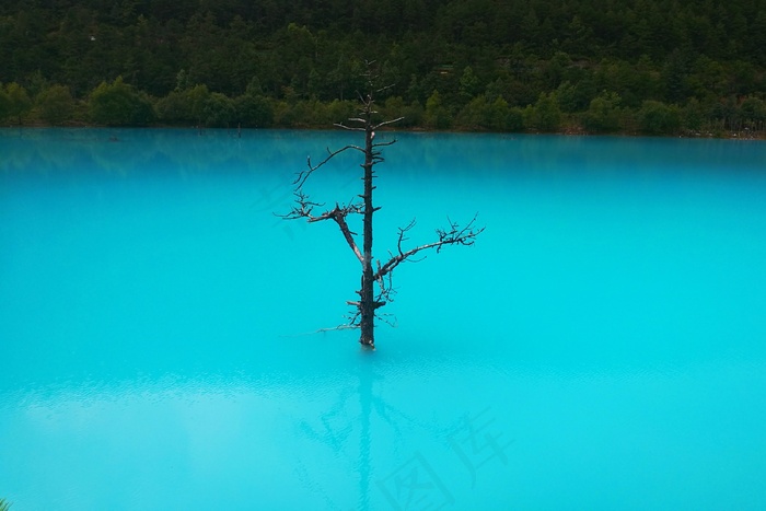 丽江蓝月谷风景图片