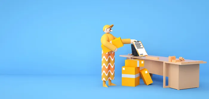 3d人物c4d卡通快递员