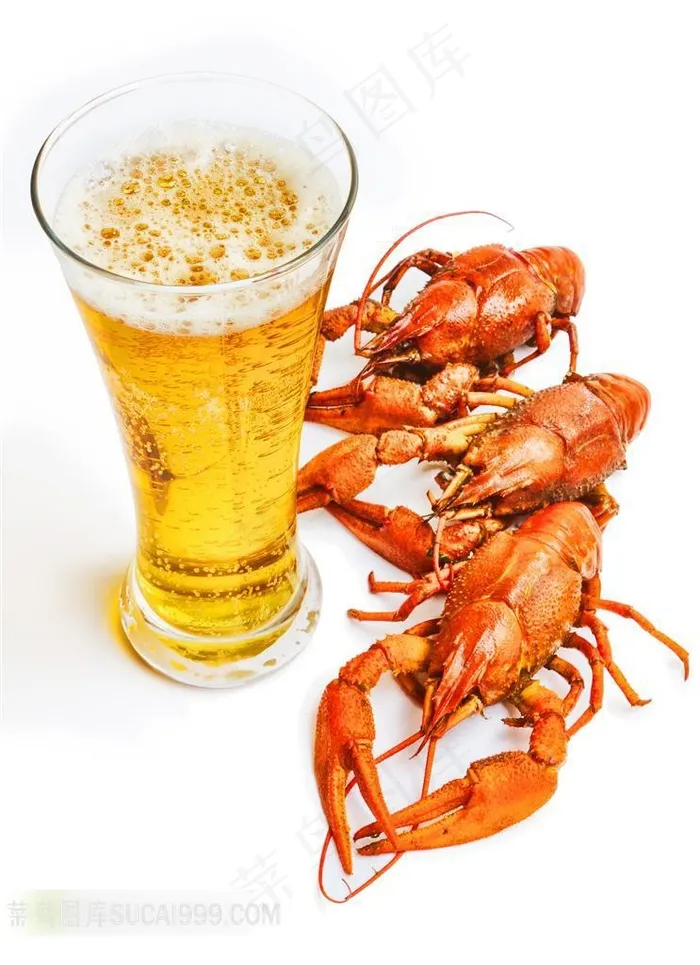 啤酒与龙虾高清图片