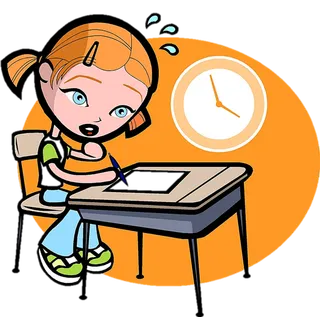 写作业卡通女孩素材少儿兴趣班