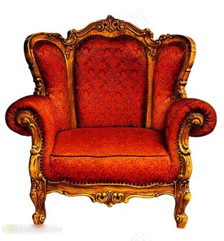 红色沙发椅摄影素材