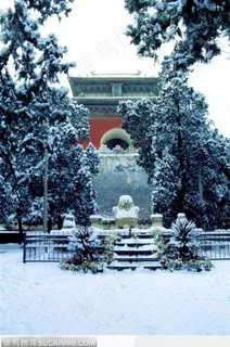 明十三陵-明楼雪景