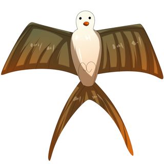 水彩手绘春季春天柳树柳条枝条小鸟小燕子元素PSD设计素材PNG图片