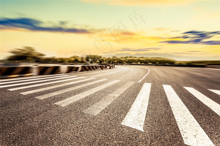 美丽的道路景色高清摄影素材图片