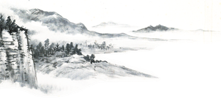 山水画素材中国风水墨画素材元素中国画