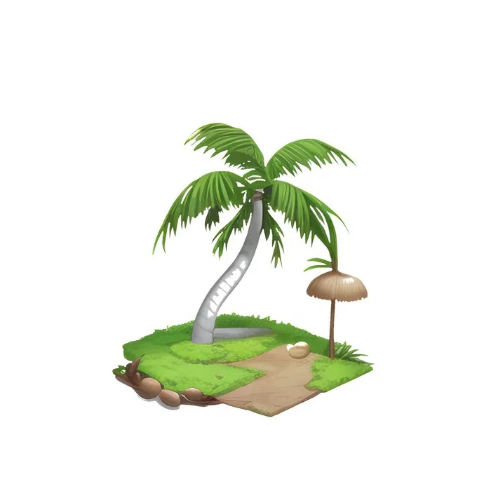 椰树棕榈树免抠(2048x2048)