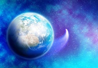 宇宙中的星空和地球高清图片