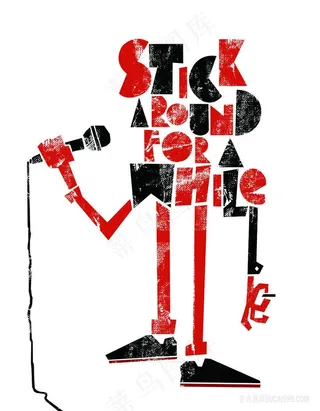 仟像版插画英文字母麦克风