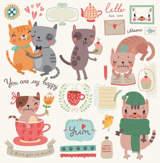 插画 矢量动物 扁平 卡通 