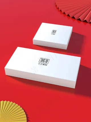 简约国潮风中式文创包装智能样机
