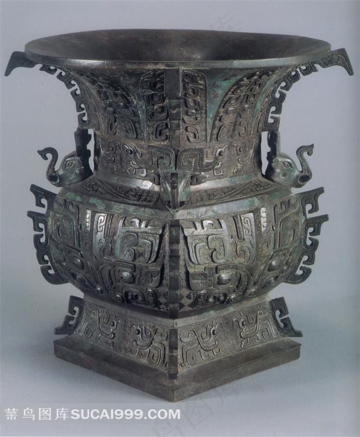 古代青铜酒器爵高清素材