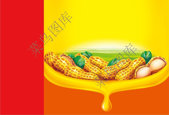 压榨花生调和油背景图ai矢量模版下载