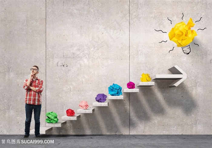 创意纸团垃圾堆高清图片