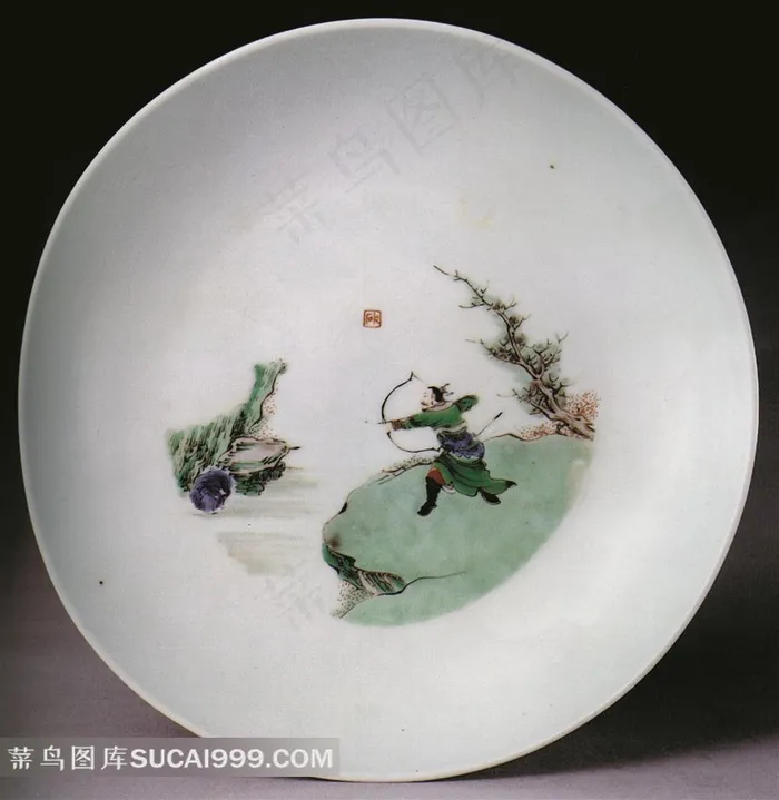 传统人物画磁碟高清素材
