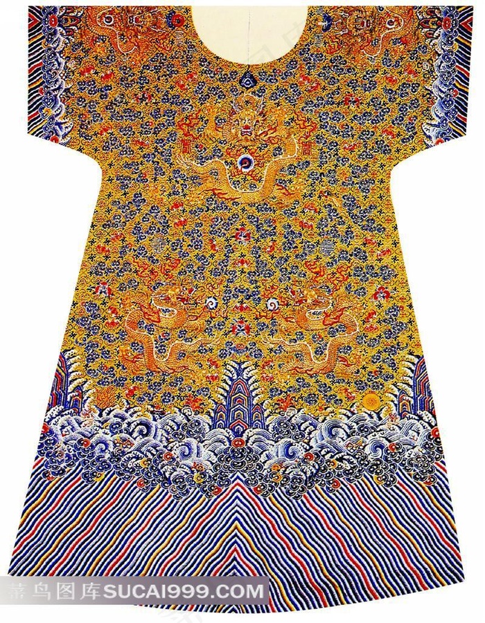精致的古典龙纹服饰素材