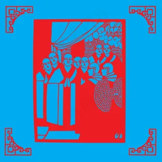 人物剪纸 剪纸风元素