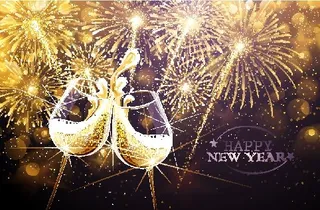 圣诞节圣诞树圣诞老人闪亮装饰电商促销折扣海报