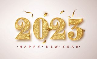 2023年兔年金色数字背景