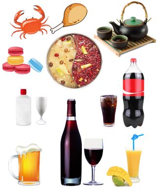餐饮美食酒类插画图标大合集