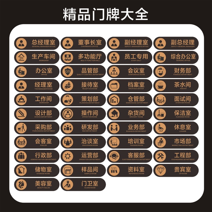高档综合门牌