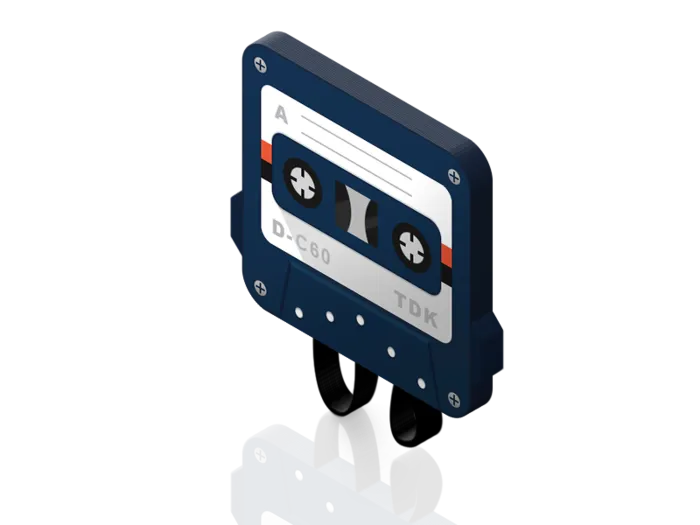 2.5D插画卡通磁带