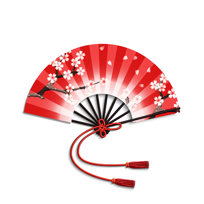 扇子红色古典