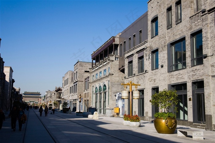 前门大栅栏风景建筑图片素材