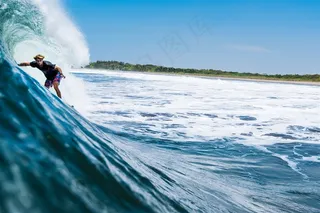 冲浪的男子摄影图