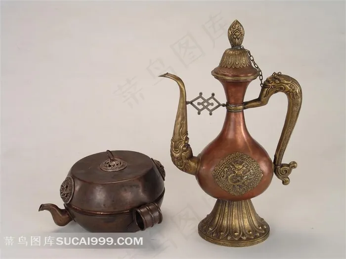 精美传统图案铁质茶壶