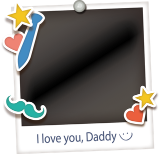 父亲节黑色标签素材