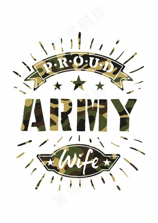 迷彩军装风 美式潮流印花