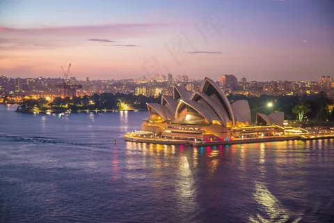 悉尼歌剧院灯光夜景图片 悉尼歌剧院灯光夜景图片
