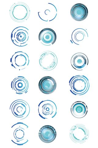 矢量科技花纹花边