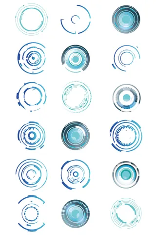 矢量科技花纹花边