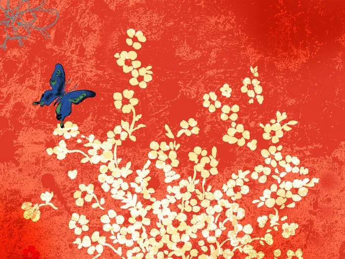 图片设计素材背景鸟语花香
