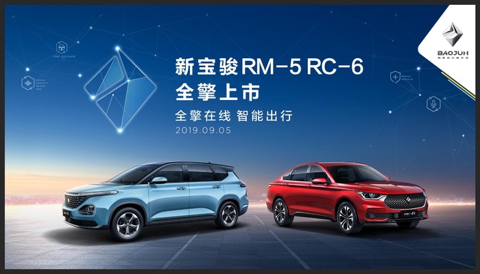 新宝骏RM5 RC6上市背景板