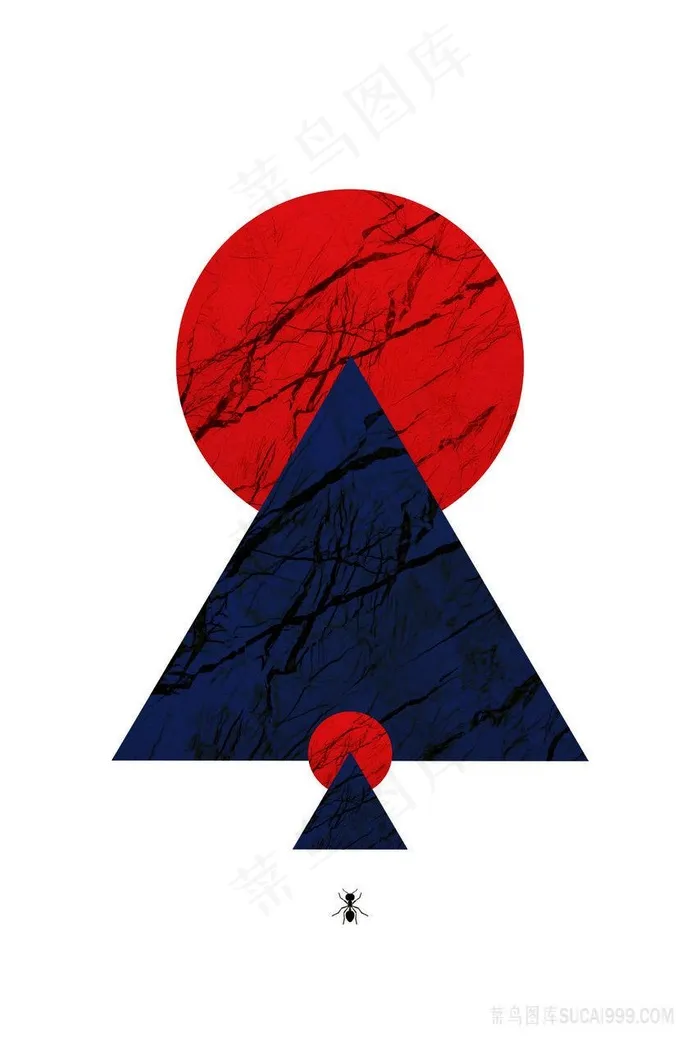 圆三角艺术装饰画